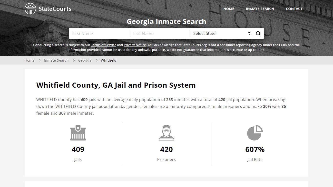 Whitfield County, GA Inmate Search - StateCourts