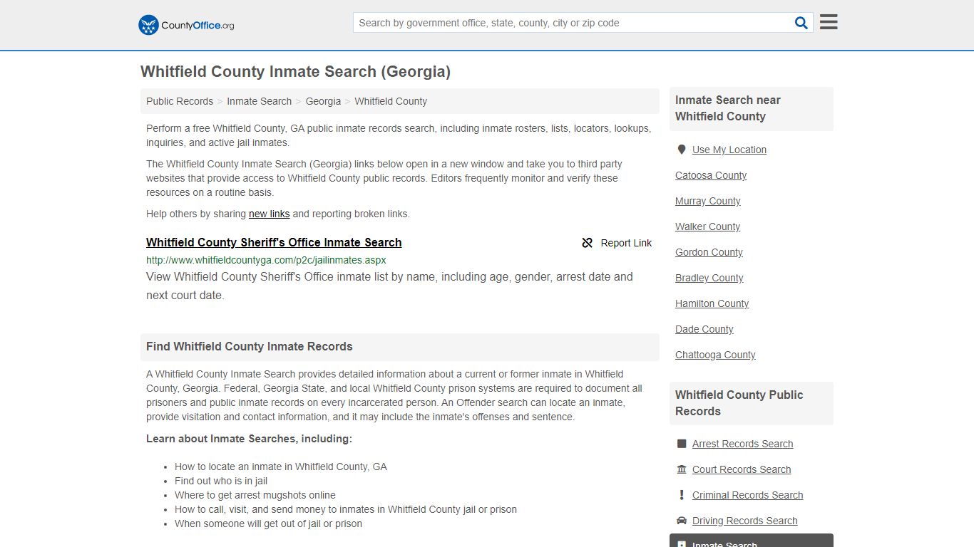 Inmate Search - Whitfield County, GA (Inmate Rosters ...